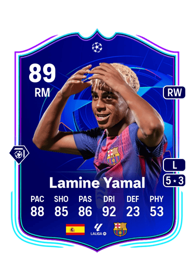 Lamine Yamal UCL Road to the Knockouts 89 OVR