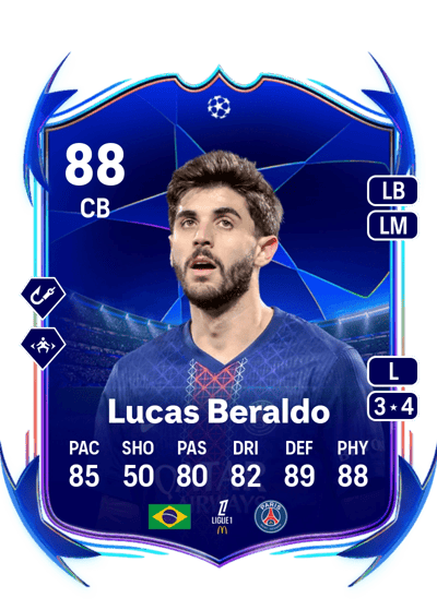 Lucas Beraldo UEFA Champions League Road to the Final 88 OVR