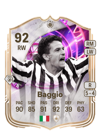 Roberto Baggio Time Warp Icon 92 OVR