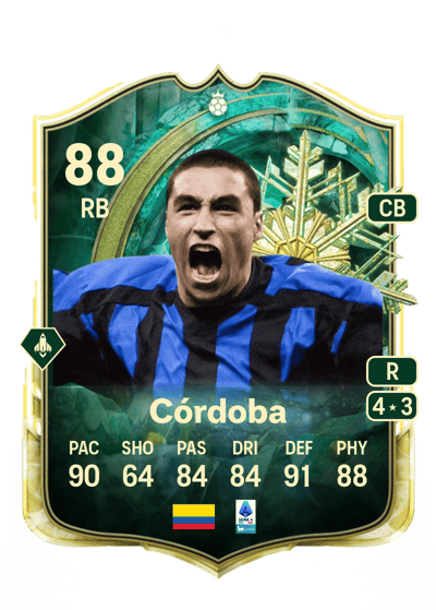 Iván Córdoba Winter Wildcards Hero 88 OVR