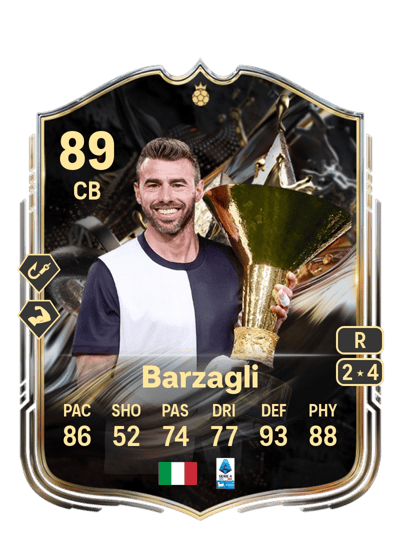 Andrea Barzagli Trophy Titans Hero 89 OVR