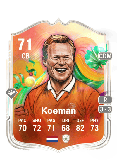 Ronald Koeman World Tour Silver Stars 71 OVR