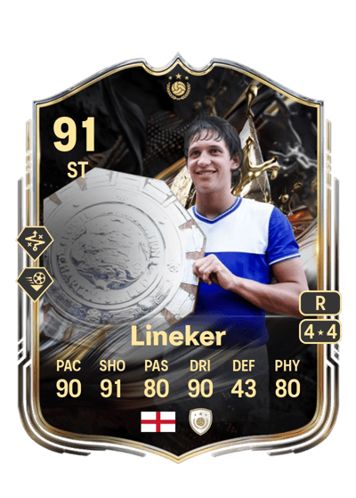 Gary Lineker Trophy Titans ICON 91 OVR