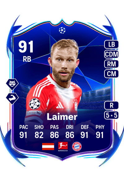 Konrad Laimer UEFA Champions League Road to the Final 91 OVR