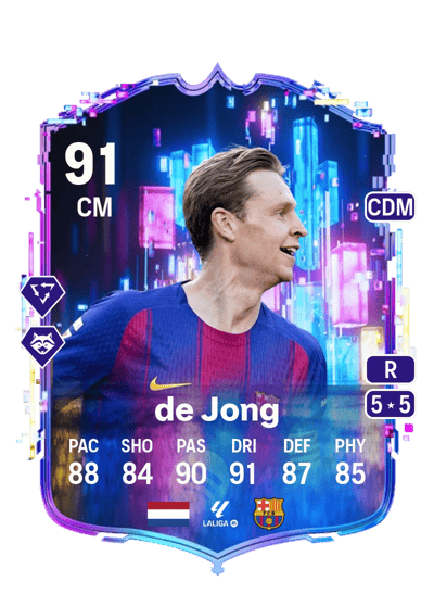 Frenkie de Jong Flashback Player 91 OVR