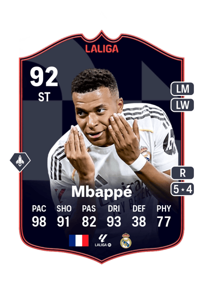 Kylian Mbappé POTM LALIGA EA SPORTS 92 OVR