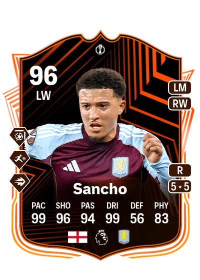 Jadon Sancho UEL Road to the Final 96 OVR