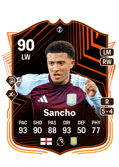 Jadon Sancho UEL Road to the Final 90 OVR