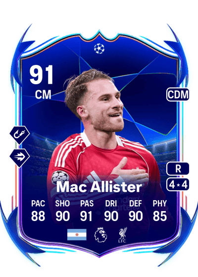 Alexis Mac Allister UEFA Champions League Road to the Final 91 OVR
