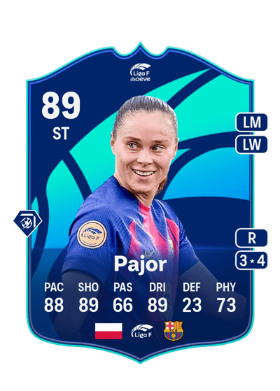 Ewa Pajor POTM LIGA F 89 OVR