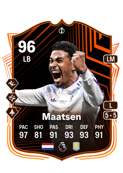 Ian Maatsen UEL Road to the Final 96 OVR