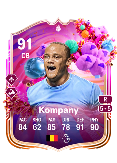 Vincent Kompany FUT Birthday Hero 91 OVR