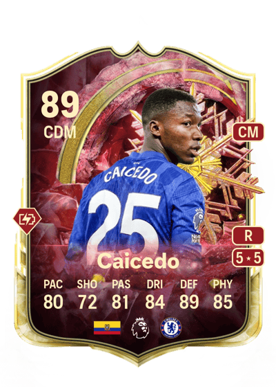 Moisés Caicedo Winter Wildcards Red 89 OVR