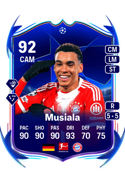 Jamal Musiala UEFA Champions League Road to the Final 92 OVR