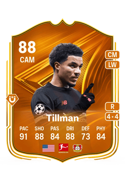 Malik Tillman Star Performer 88 OVR