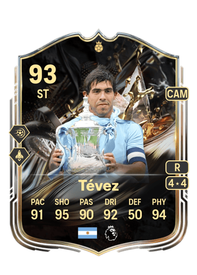 Carlos Tévez Trophy Titans Hero 93 OVR