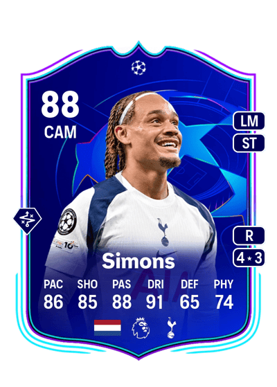 Xavi Simons UCL Road to the Knockouts 88 OVR