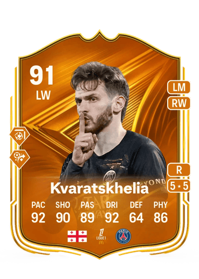 Khvicha Kvaratskhelia Star Performer 91 OVR