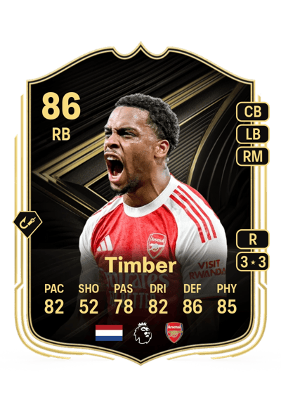 Jurriën Timber Team of the Week 86 OVR
