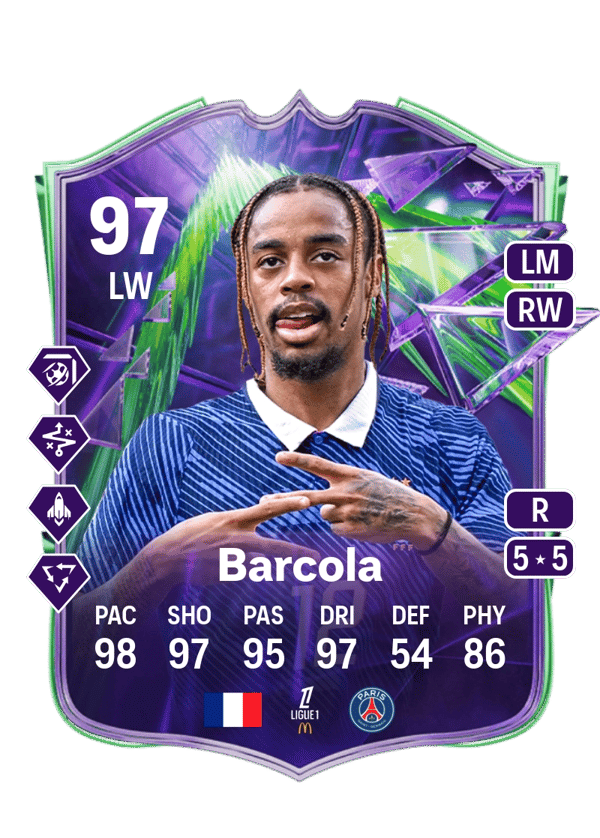 Bradley Barcola 97 EA FC