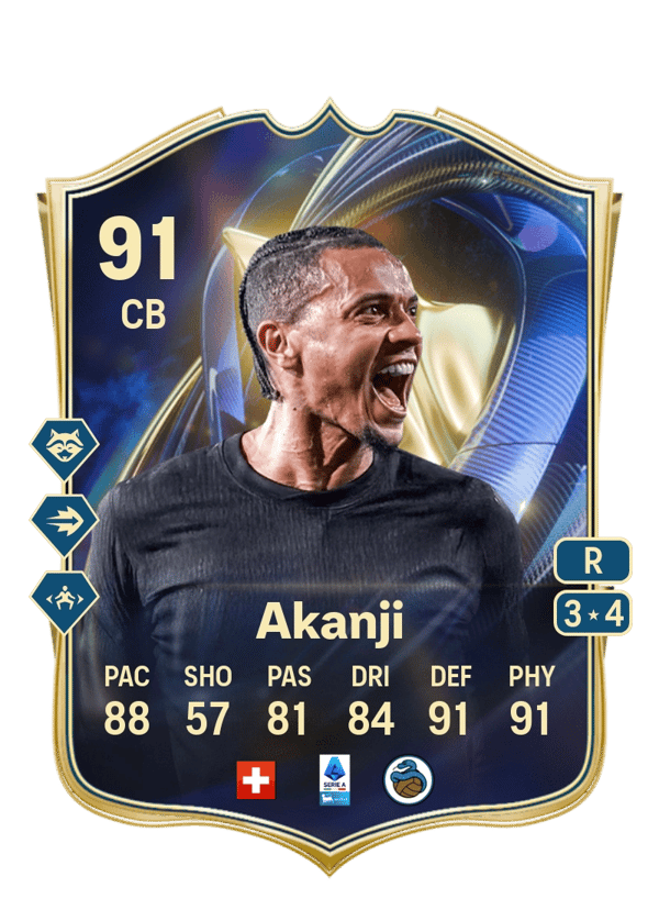 Akanji 91 EA FC