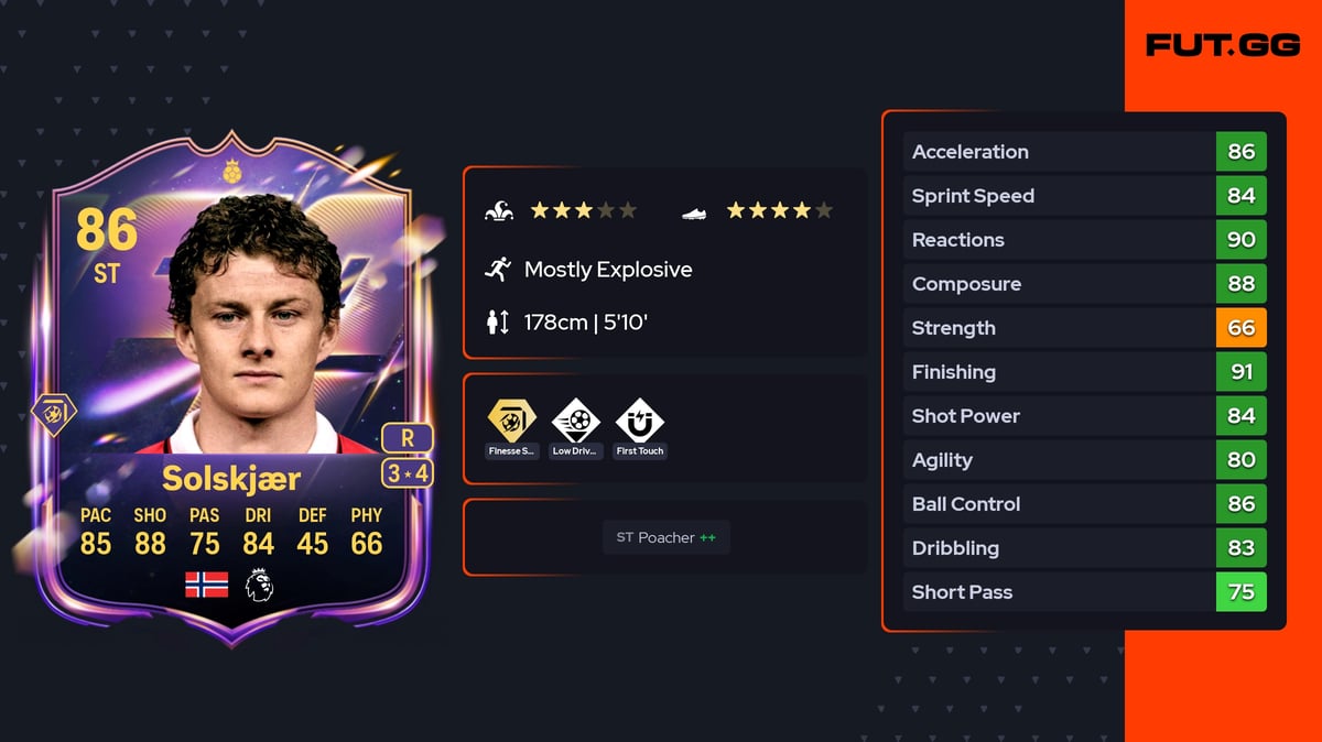 Ole Gunnar Solskjær Heroes 86 OVR ST - EA FC 26 - FUT.GG
