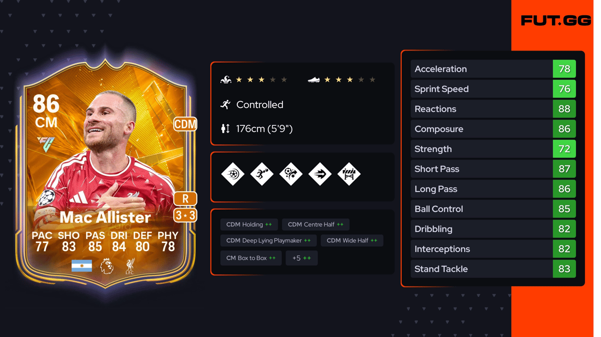 Alexis Mac Allister FC 27 Rating - 86 OVR - FUT.GG