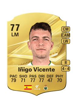 Carte de Iñigo Vicente