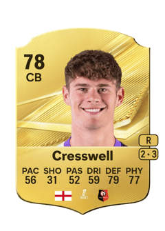 Carte de Charlie Cresswell