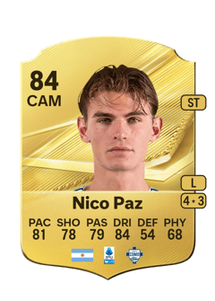 Carte de Nico Paz