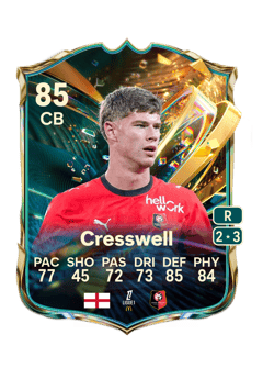 Carte de Charlie Cresswell