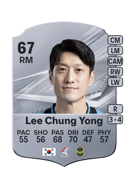 Carte de Lee Chung Yong