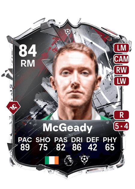 Carte de Aiden McGeady