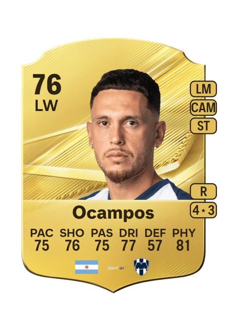Carte de Lucas Ocampos