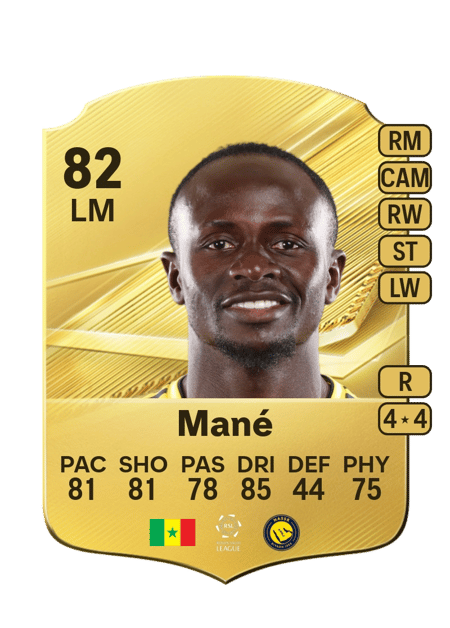 Carte de Sadio Mané