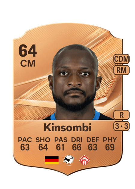Carte de David Kinsombi