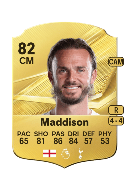 Carte de James Maddison