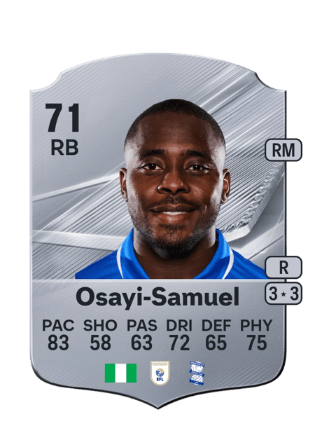 Carte de Bright Osayi-Samuel