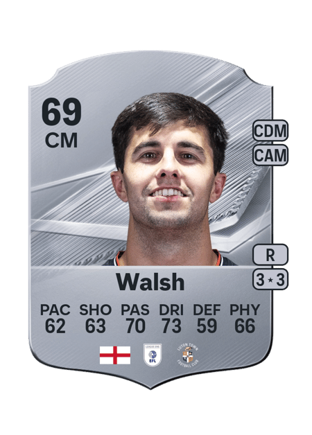 Carte de Liam Walsh