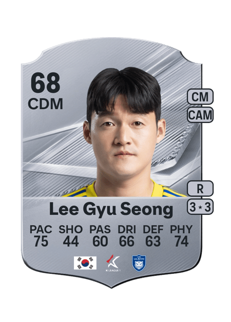 Carte de Lee Gyu Seong