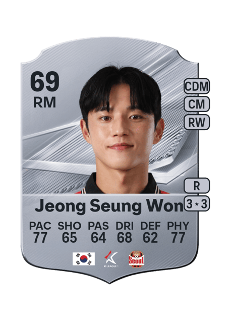 Carte de Jeong Seung Won