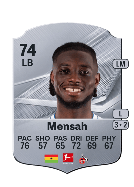 Carte de Gideon Mensah