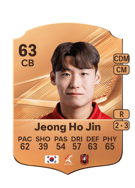Carte de Jeong Ho Jin