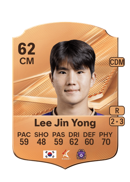 Carte de Lee Jin Yong