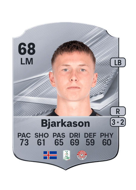 Carte de Bjarki Steinn Bjarkason