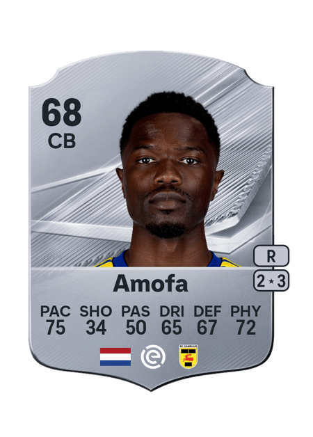 Carte de Jamal Amofa