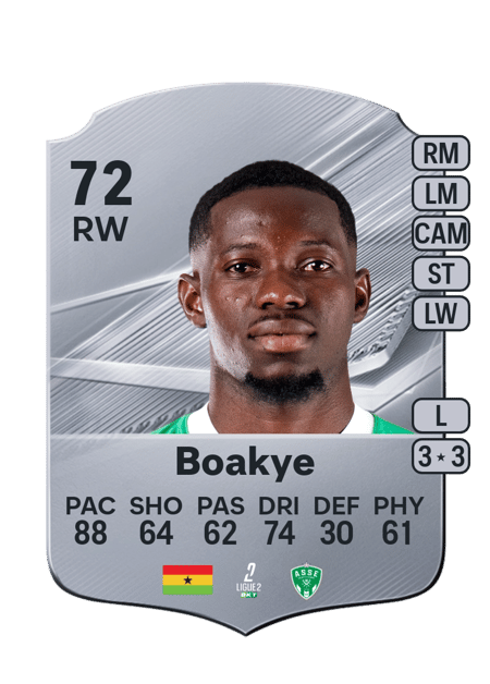 Carte de Augustine Boakye
