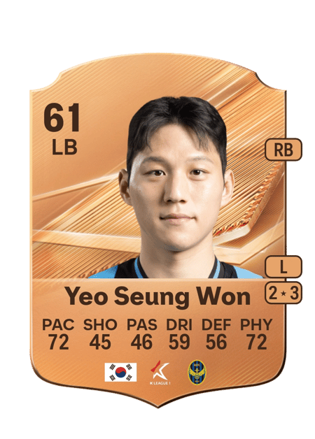 Carte de Yeo Seung Won