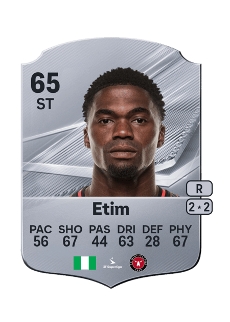 Carte de Friday Etim