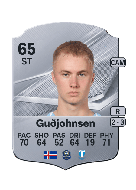 Carte de Daníel Guðjohnsen